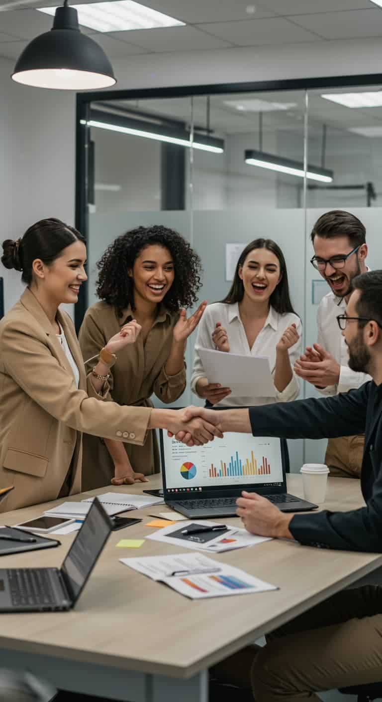 Succès équipe commerciale