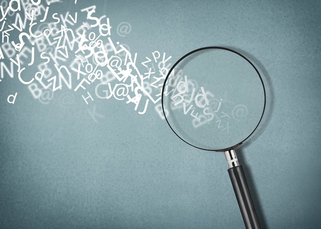 Loupe pour chercher les termes du glossaire commerciale